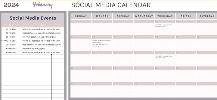 Social Media Marketing Google Calendar Template by Template.net